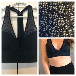 Lululemon plunge bra with lace detail